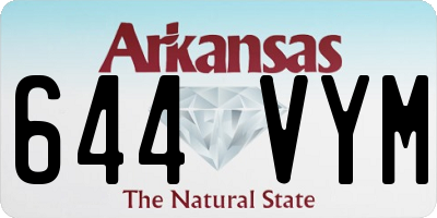 AR license plate 644VYM