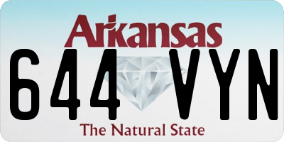 AR license plate 644VYN