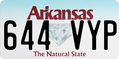 AR license plate 644VYP