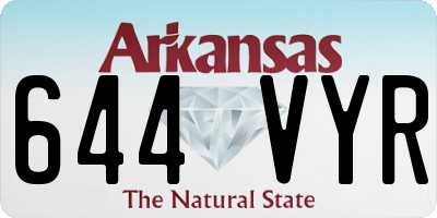 AR license plate 644VYR