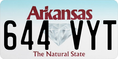 AR license plate 644VYT