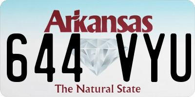 AR license plate 644VYU