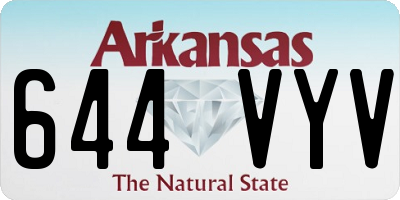 AR license plate 644VYV