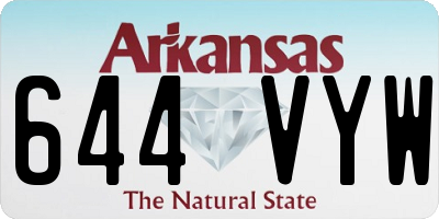 AR license plate 644VYW
