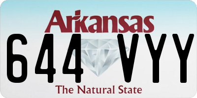 AR license plate 644VYY