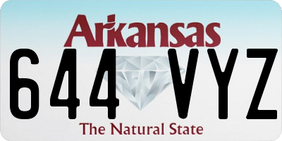 AR license plate 644VYZ