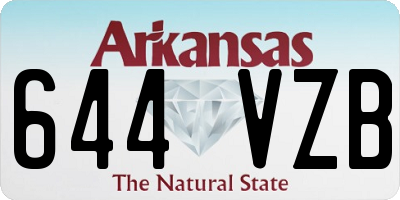 AR license plate 644VZB