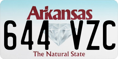 AR license plate 644VZC