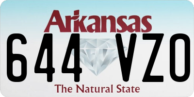 AR license plate 644VZO