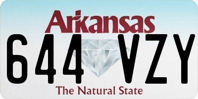 AR license plate 644VZY