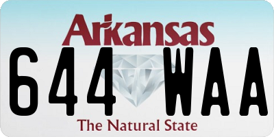 AR license plate 644WAA