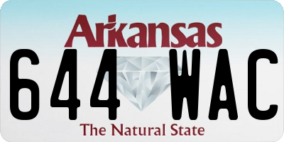 AR license plate 644WAC