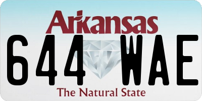 AR license plate 644WAE