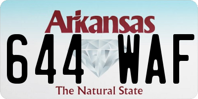 AR license plate 644WAF