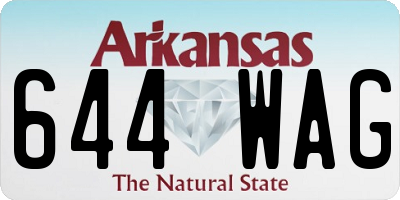 AR license plate 644WAG