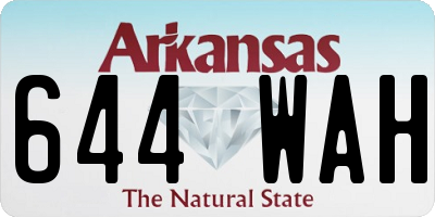 AR license plate 644WAH