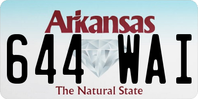 AR license plate 644WAI