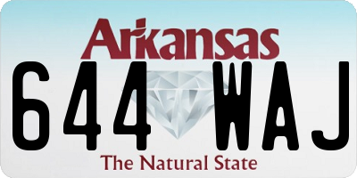 AR license plate 644WAJ