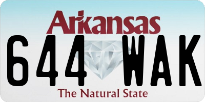 AR license plate 644WAK