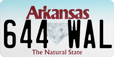 AR license plate 644WAL