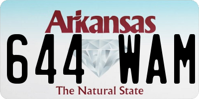 AR license plate 644WAM