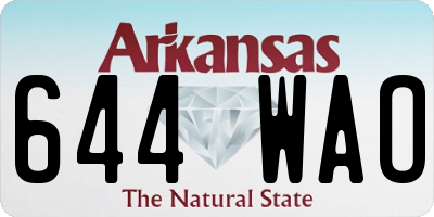 AR license plate 644WAO