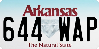 AR license plate 644WAP