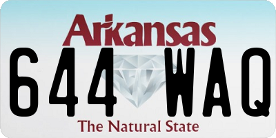 AR license plate 644WAQ