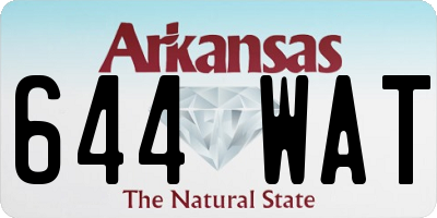 AR license plate 644WAT