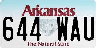 AR license plate 644WAU