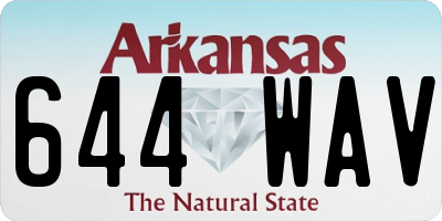 AR license plate 644WAV