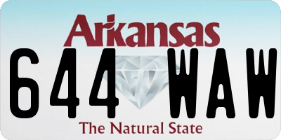 AR license plate 644WAW