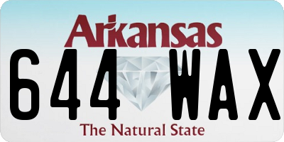 AR license plate 644WAX