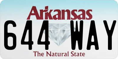 AR license plate 644WAY
