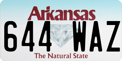 AR license plate 644WAZ