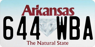 AR license plate 644WBA