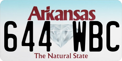 AR license plate 644WBC