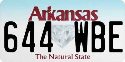 AR license plate 644WBE