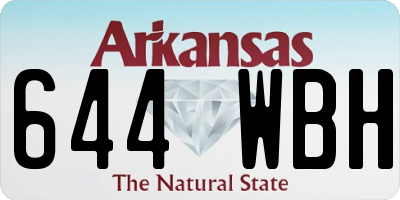 AR license plate 644WBH