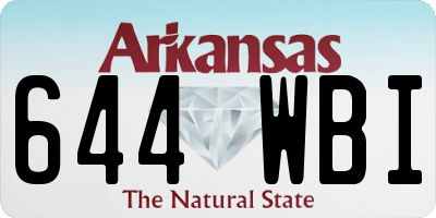 AR license plate 644WBI