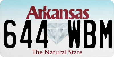 AR license plate 644WBM