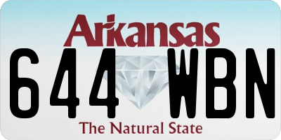 AR license plate 644WBN