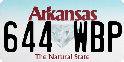 AR license plate 644WBP
