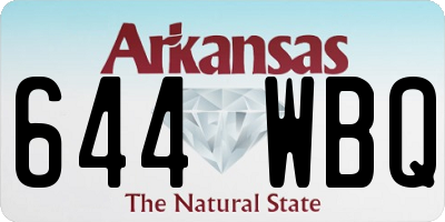 AR license plate 644WBQ