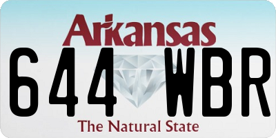 AR license plate 644WBR