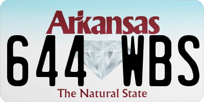 AR license plate 644WBS