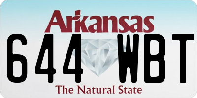 AR license plate 644WBT