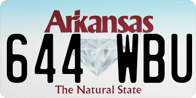 AR license plate 644WBU