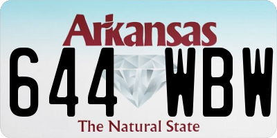 AR license plate 644WBW