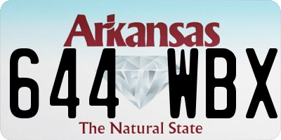 AR license plate 644WBX